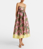 Alémais Faye floral midi dress