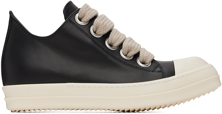 Photo: Rick Owens Black Porterville Jumbo Laced Low Sneaks Sneakers