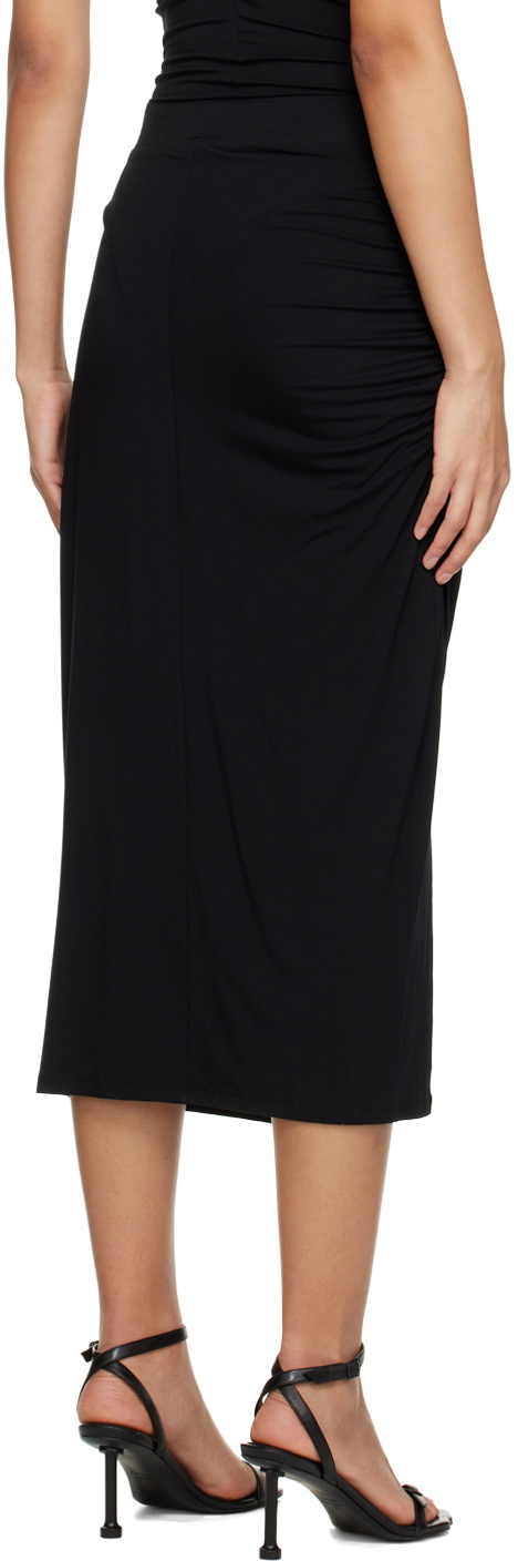 Han Kjobenhavn Black Slit Drape Midi Skirt