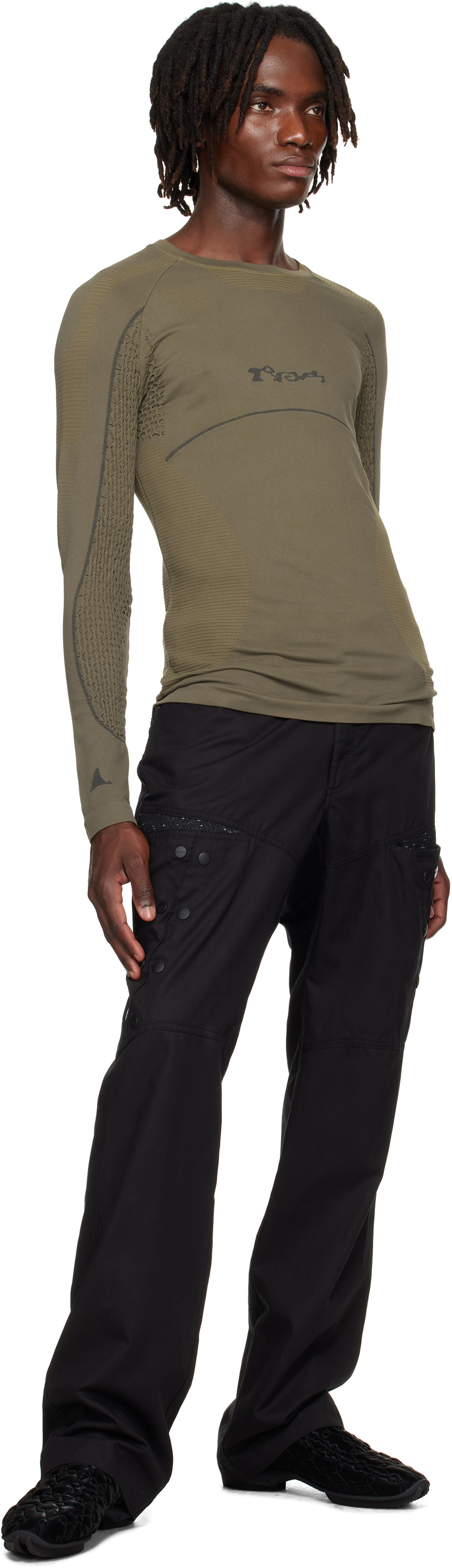 ROA Khaki Seamless Long Sleeve T-shirt