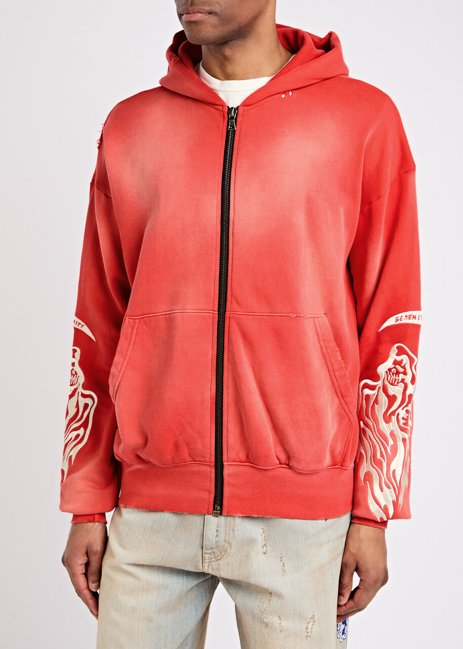 Warren Lotas Serenity Reaper Hooded Cotton Sweatshirt Red
