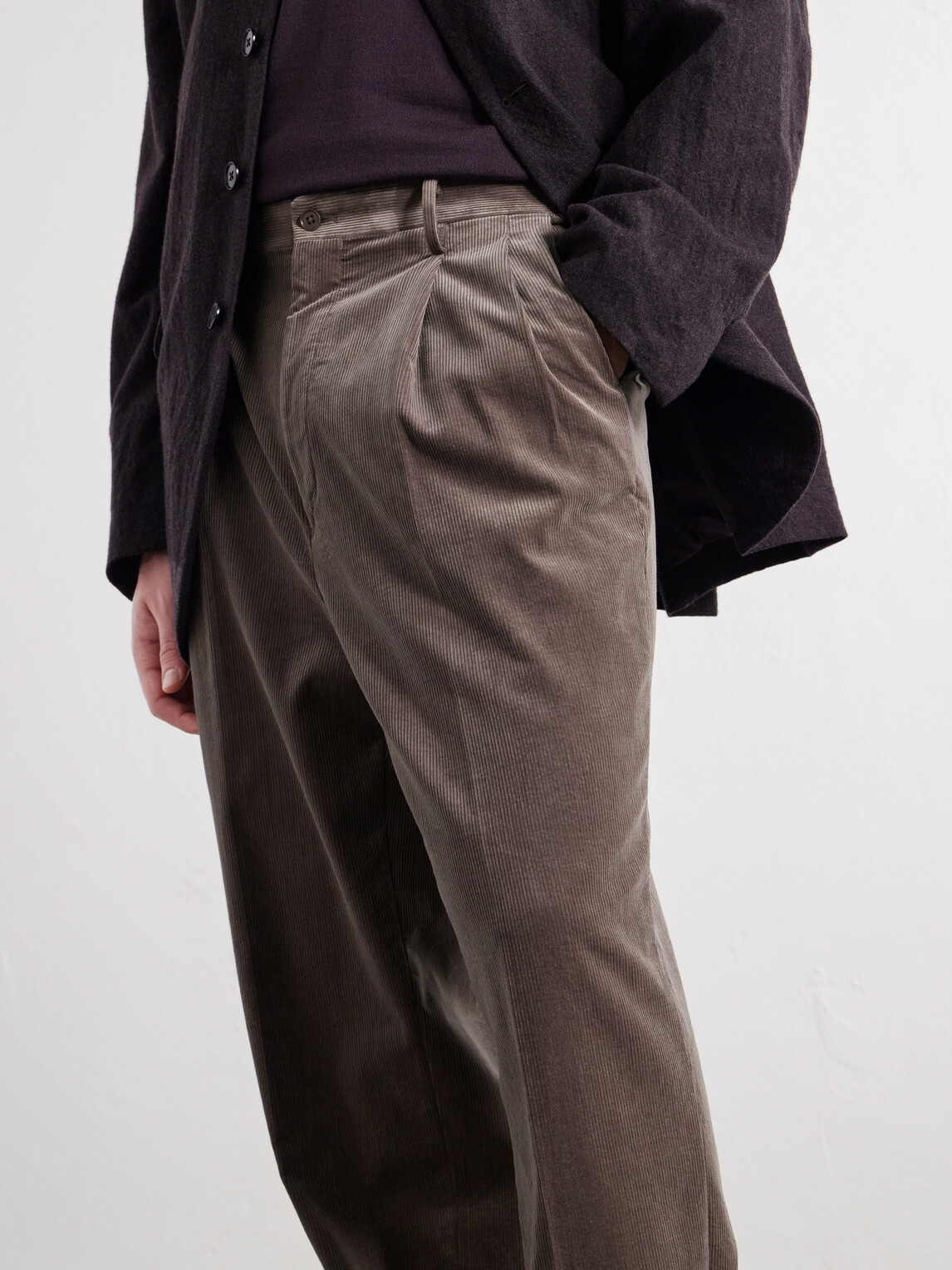 Kaptain Sunshine - Straight-Leg Cotton-Corduroy Trousers - Brown
