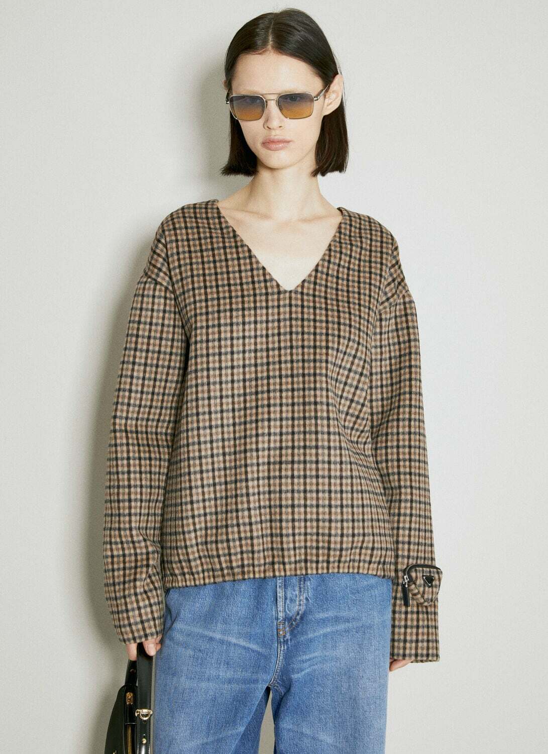 Prada Cashgora Check Top