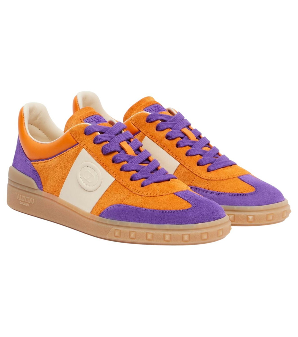 Valentino Garavani Embellished Canvas Chromathon Sneakers