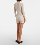 Gucci Lace-trimmed wool micro shorts