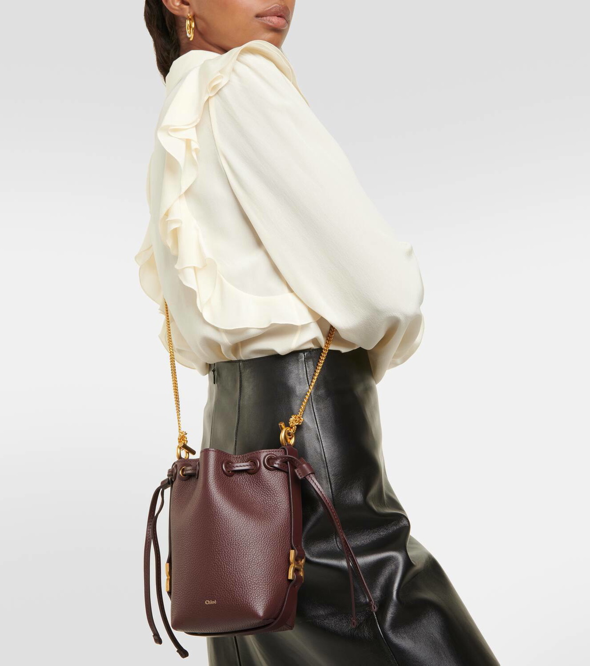 Chlo Marcie Mini leather bucket bag Chloe