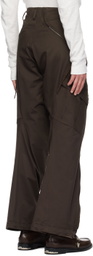 NVRFRGT Brown Twisted Cargo Pants