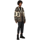 Fumito Ganryu Brown Intarsia Knit Cardigan