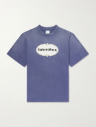 SAINT MXXXXXX - Logo-Print Cotton-Jersey T-Shirt - Blue