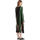 Loewe Black and Yellow Stripe Rib Knit Dress