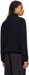 The Row Navy Daniel Turtleneck