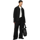 Y-3 Black Wool Wide Cargo Pants