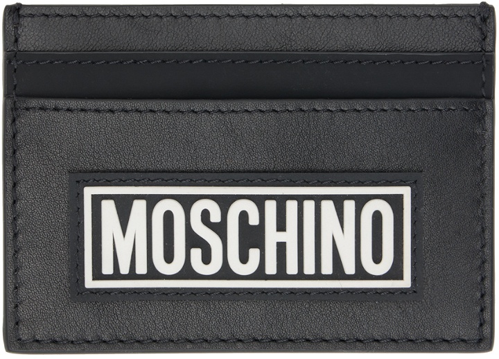 Photo: Moschino Black Patch Card Holder