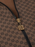 Balmain - Monogrammed Jersey Track Jacket - Brown