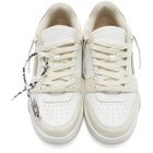 Off-White White and Taupe Out Of Office Sneakers