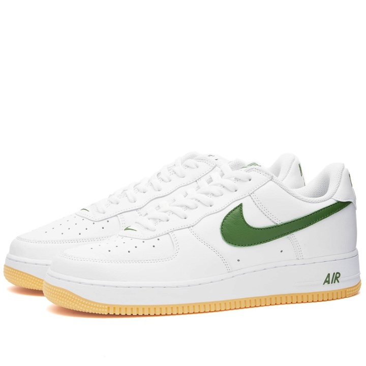 Photo: Nike Air Force 1 Low Retro QS Sneakers in White/Green/Yellow