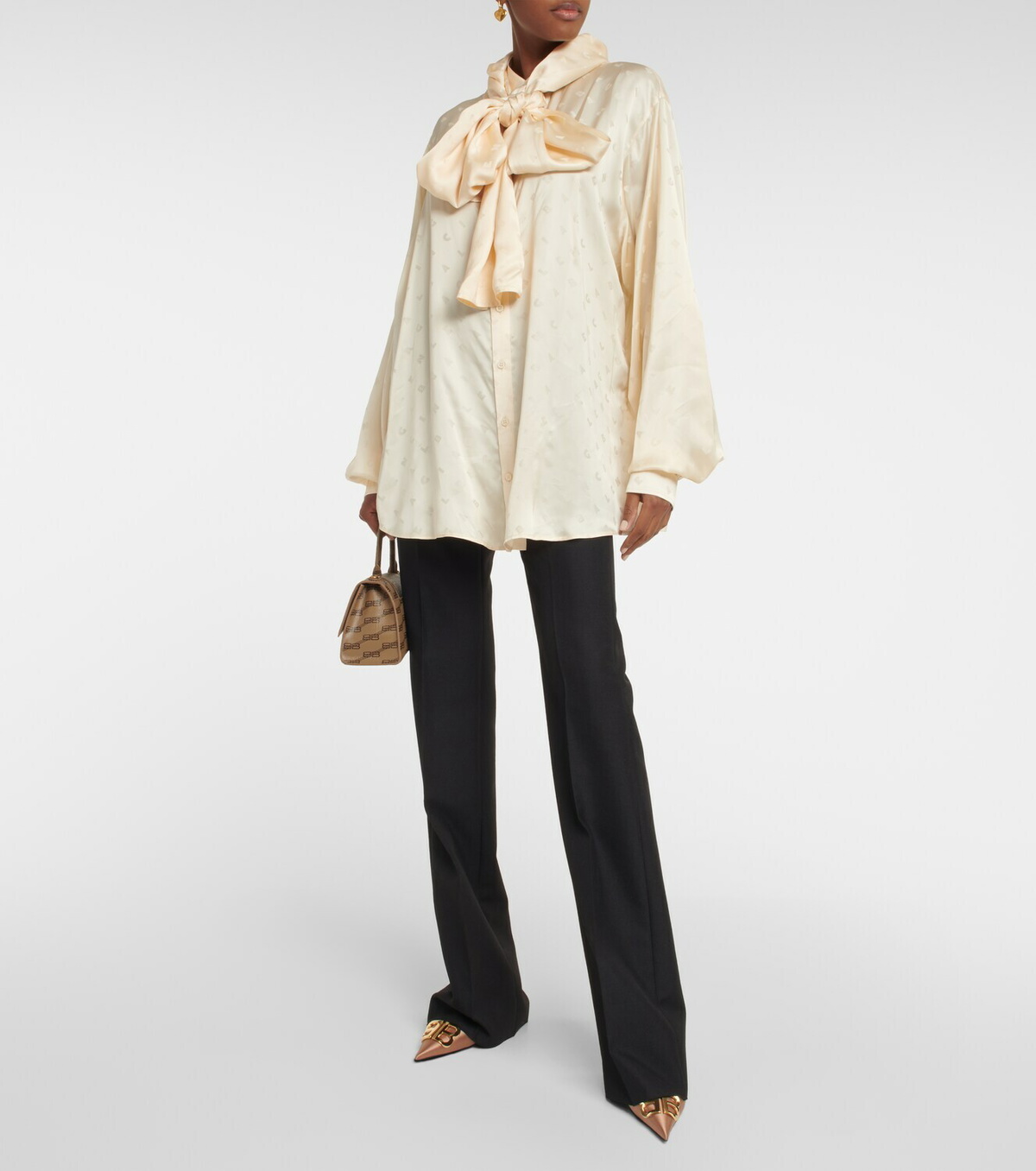 balenciaga satin mules