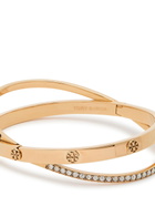 Tory Burch Icon Double Pavé 18kt Gold-plated Bracelet