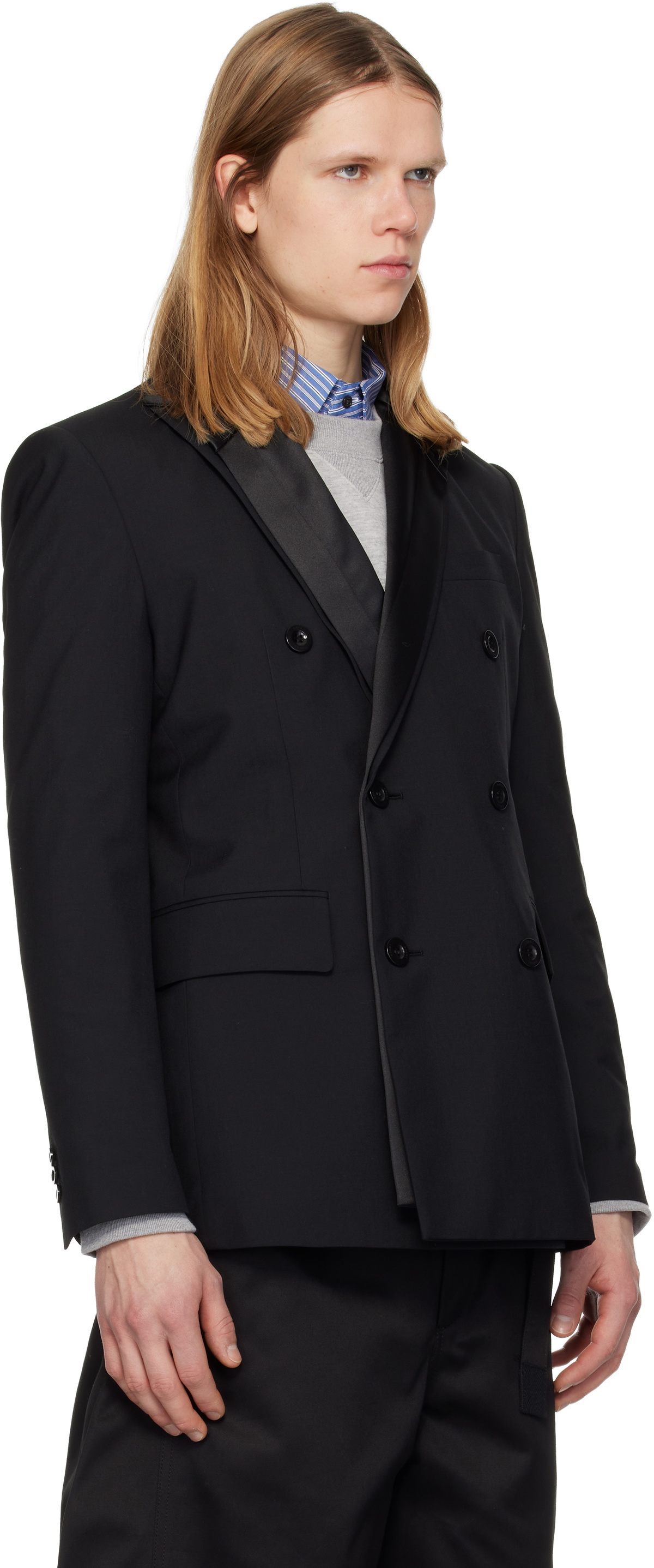 sacai Black Suiting Blazer