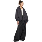 LU'U DAN Gray Washed Zip Hoodie