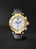 Cartier - Pasha de Cartier Automatic Chronograph 41mm 18-Karat Gold and Alligator Watch, Ref. No. WGPA0017