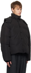 LE17SEPTEMBRE Black Detachable Hood Down Jacket