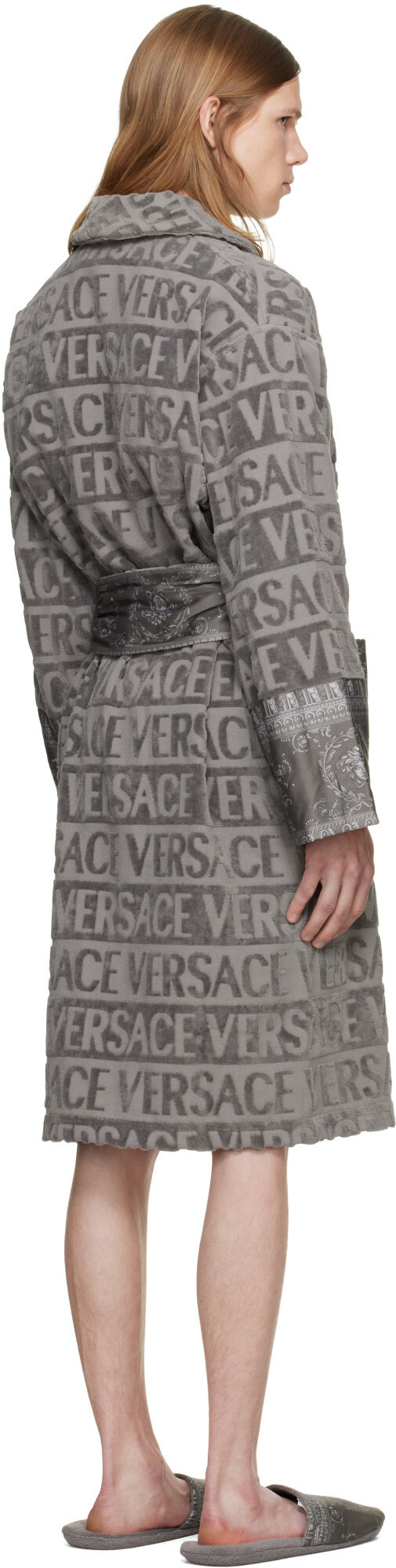 Versace Gray 'I Heart Baroque' Bathrobe