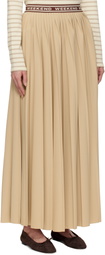 Weekend Max Mara Tan Bleu Maxi Skirt