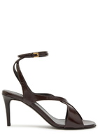 Khaite Liria 75 Leather Sandals Brown