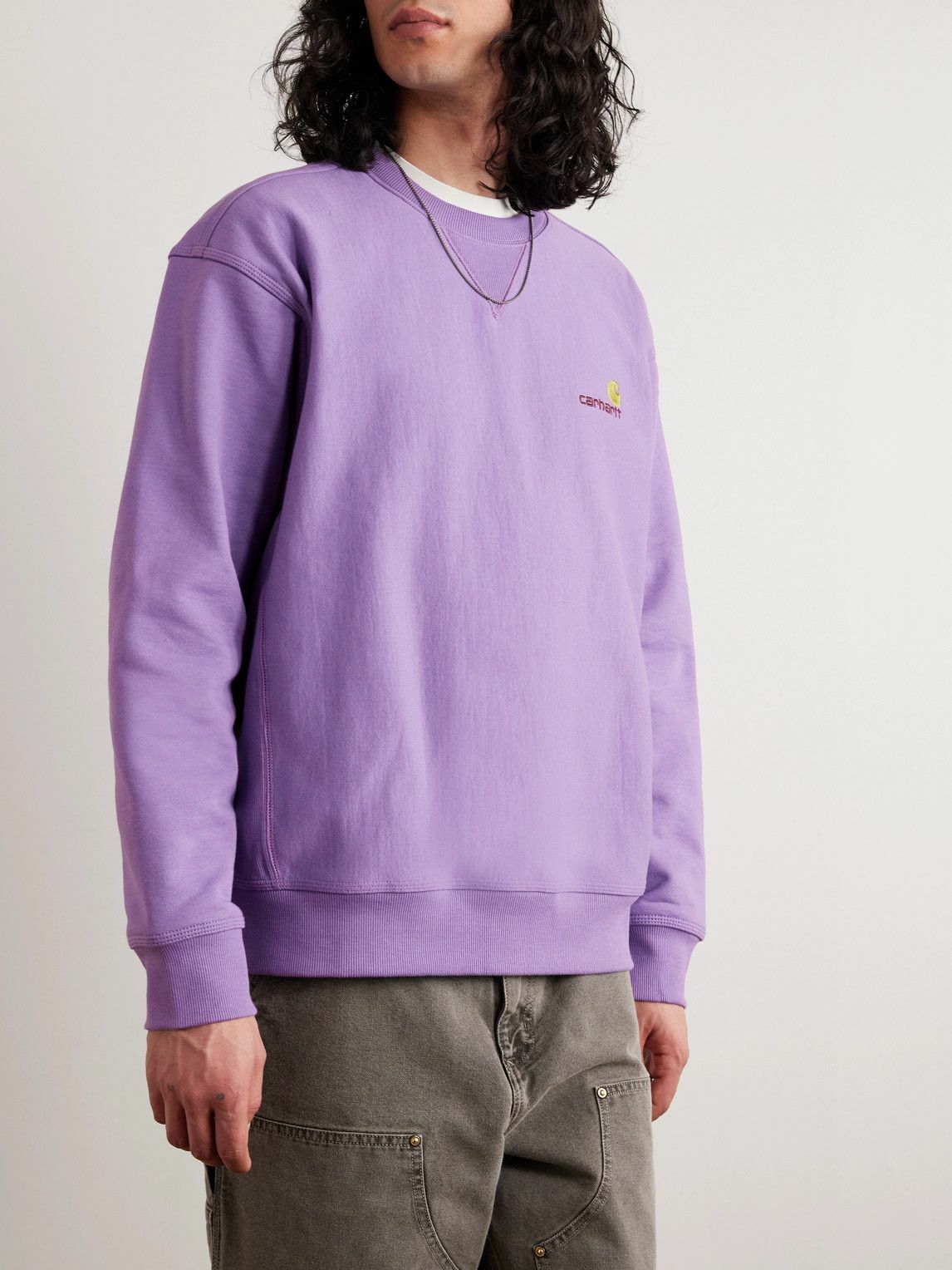 Purple carhartt sweatshirt deals