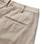 Boglioli - Stone Slim-Fit Stretch-Cotton Drill Suit Trousers - Men - Stone