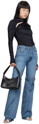 Coperni Black Zip Baguette Bag