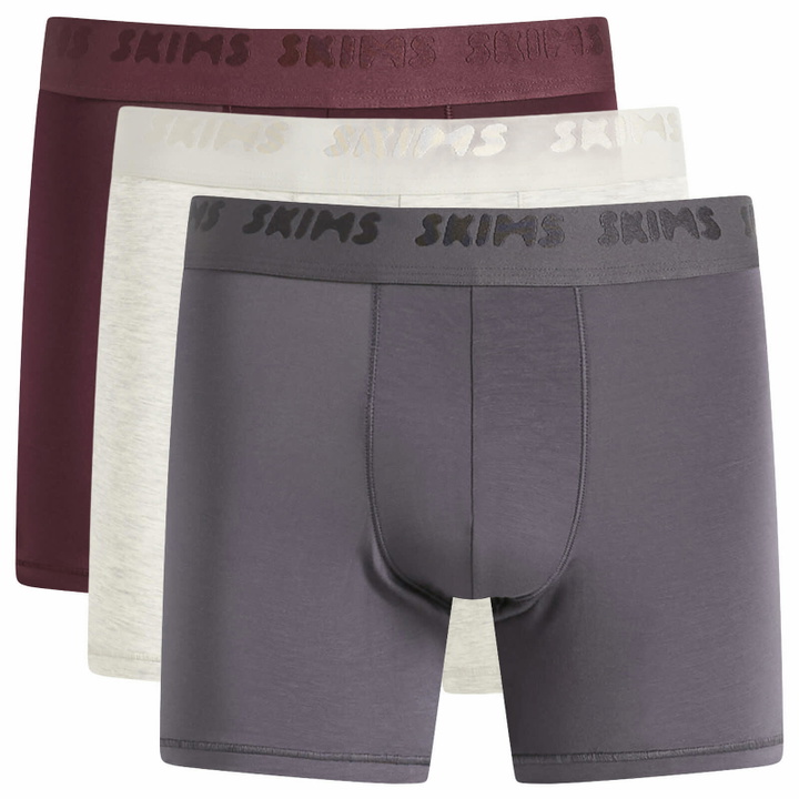 Photo: SKIMS Men's Stretch Boxer Brief 3" - 3-Pack in Raven Multi