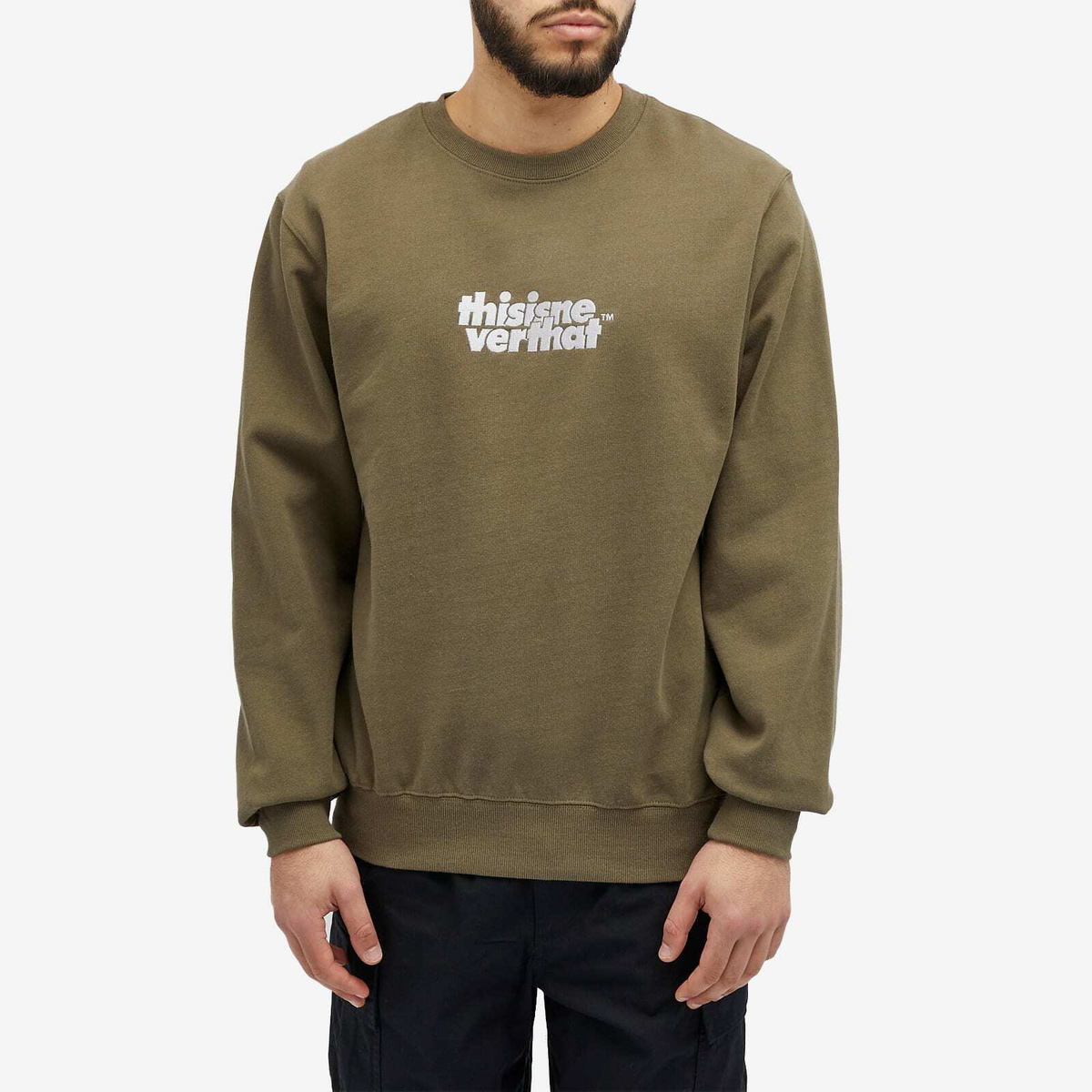 thisisneverthat Men's OL-Logo Crewneck in Olive