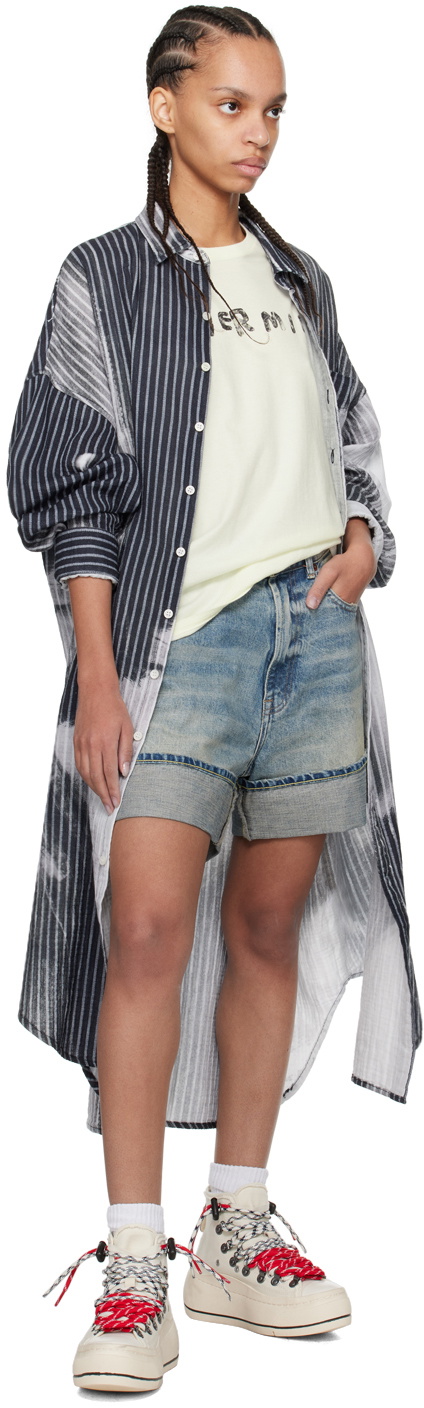 R13 Off-White Double Grommet Kurt Sneakers R13