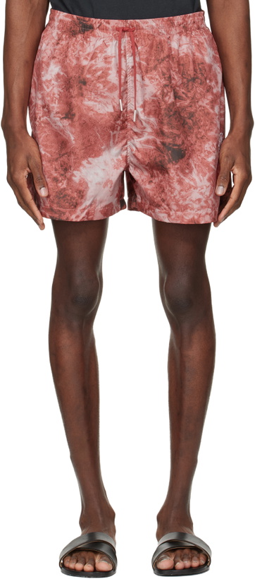 Photo: Stockholm (Surfboard) Club Red Embroidered-Logo Swim Shorts