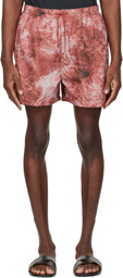 Stockholm (Surfboard) Club Red Embroidered-Logo Swim Shorts