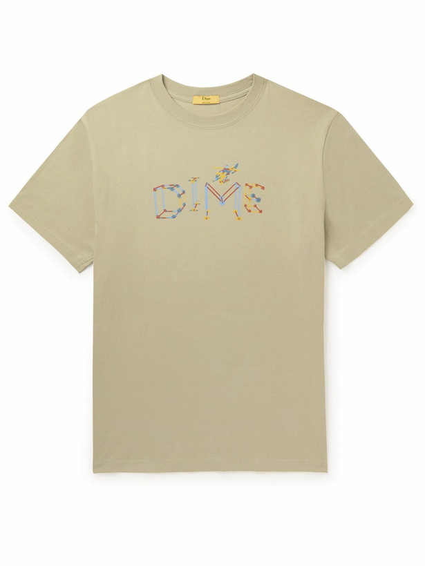 Photo: DIME - Logo-Print Cotton-Jersey T-Shirt - Neutrals