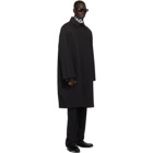 Balenciaga Black Twill Car Coat