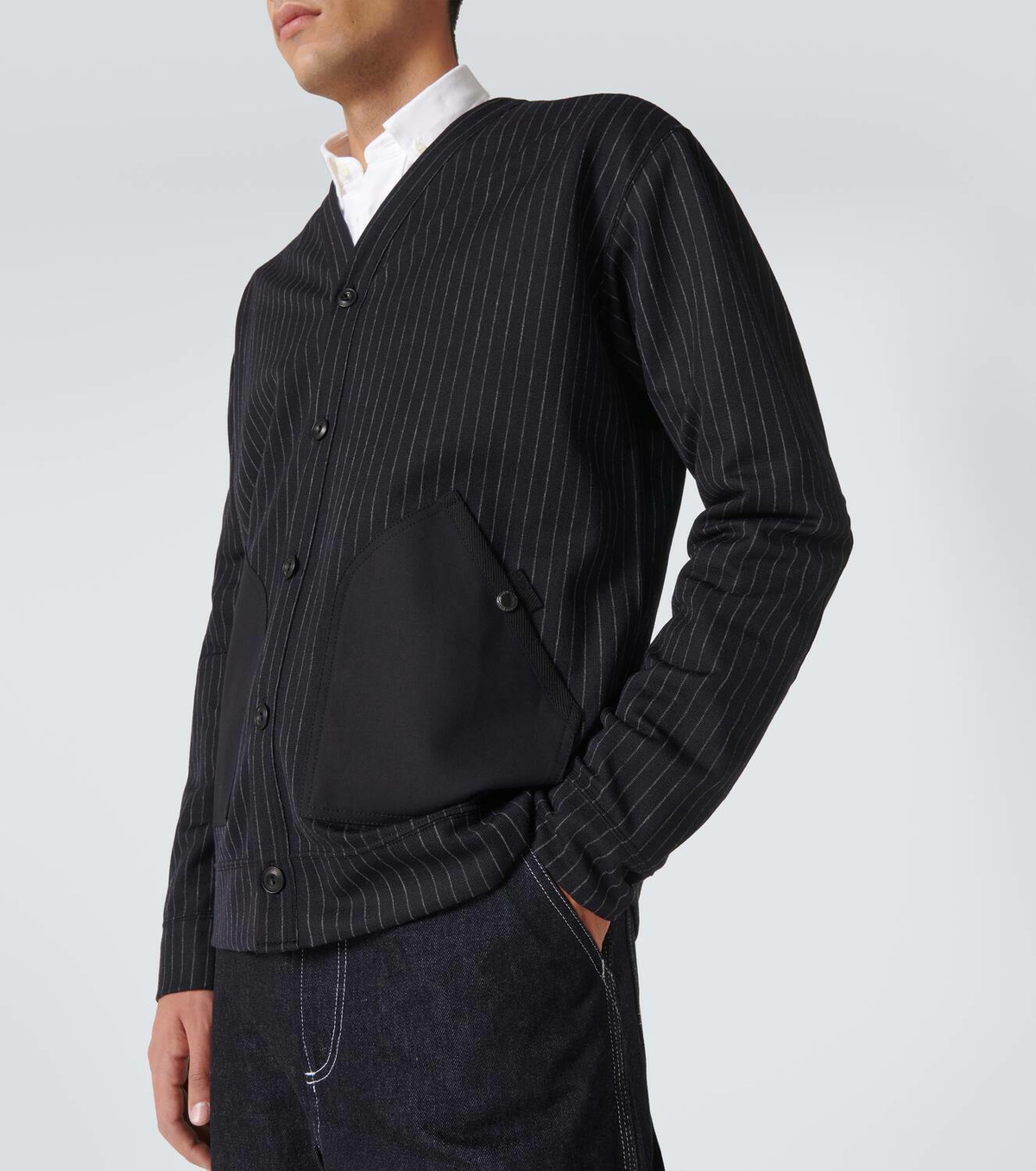 Junya Watanabe Striped wool-blend cardigan