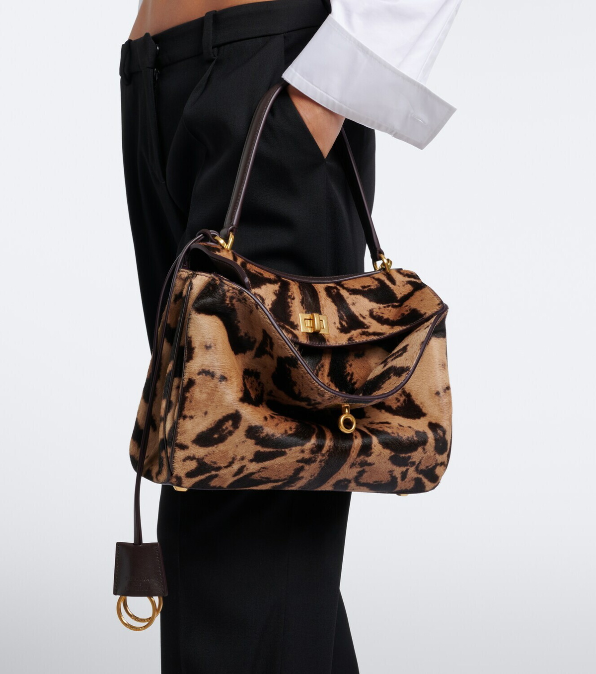 Balenciaga Rodeo Small calf hair shoulder bag