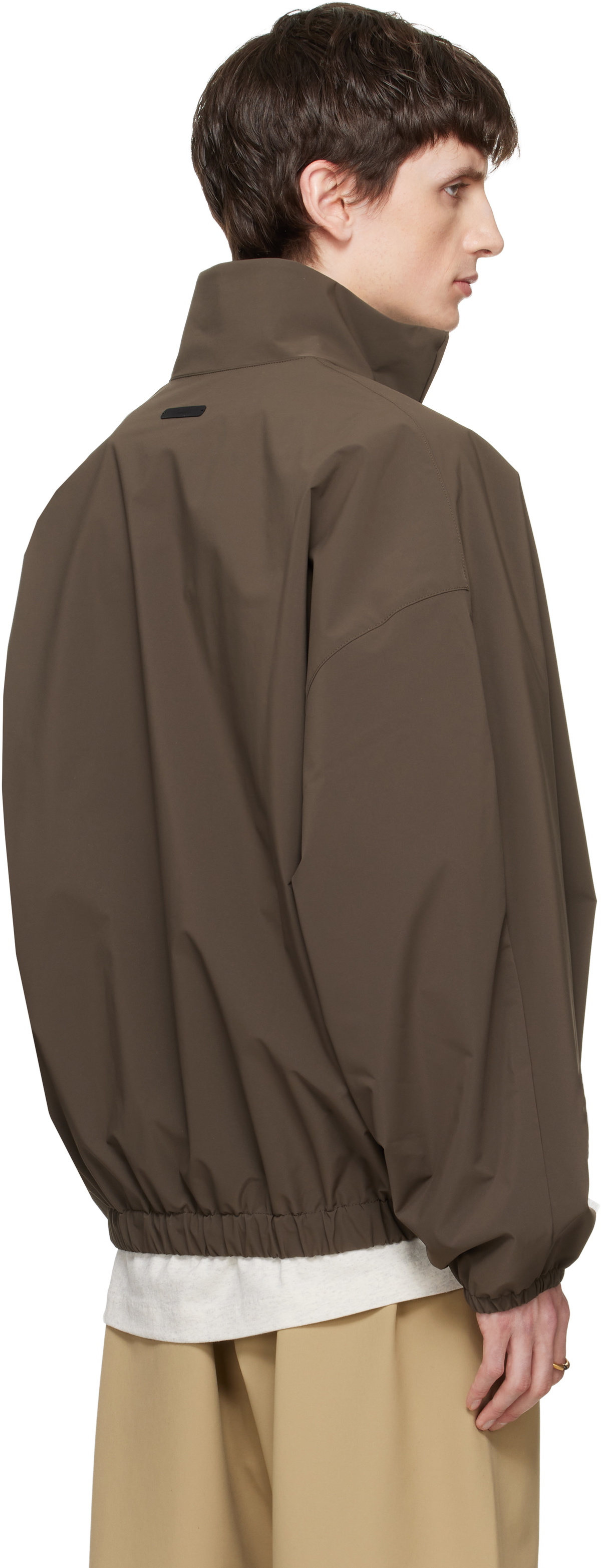 Fear of God ESSENTIALS Brown Active Trace Half Zip Track Jacket