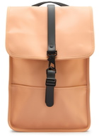 Rains Mini Rubberised Backpack - Peach - One Size