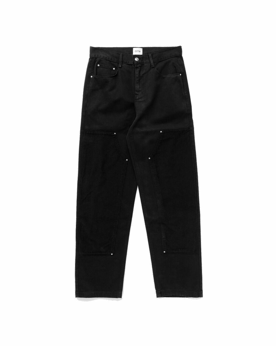 Photo: Arte Antwerp Workwear Cord/Cotton Pants Black - Mens - Casual Pants