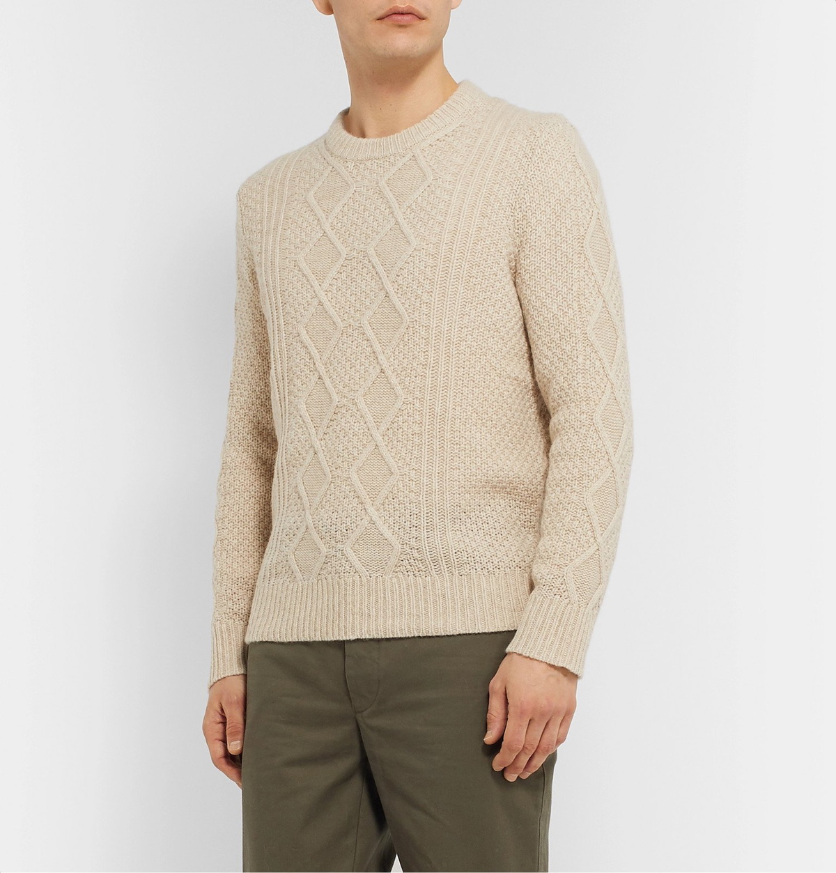 NN07 - Hector Slim-Fit Cable-Knit Sweater - Neutrals NN07