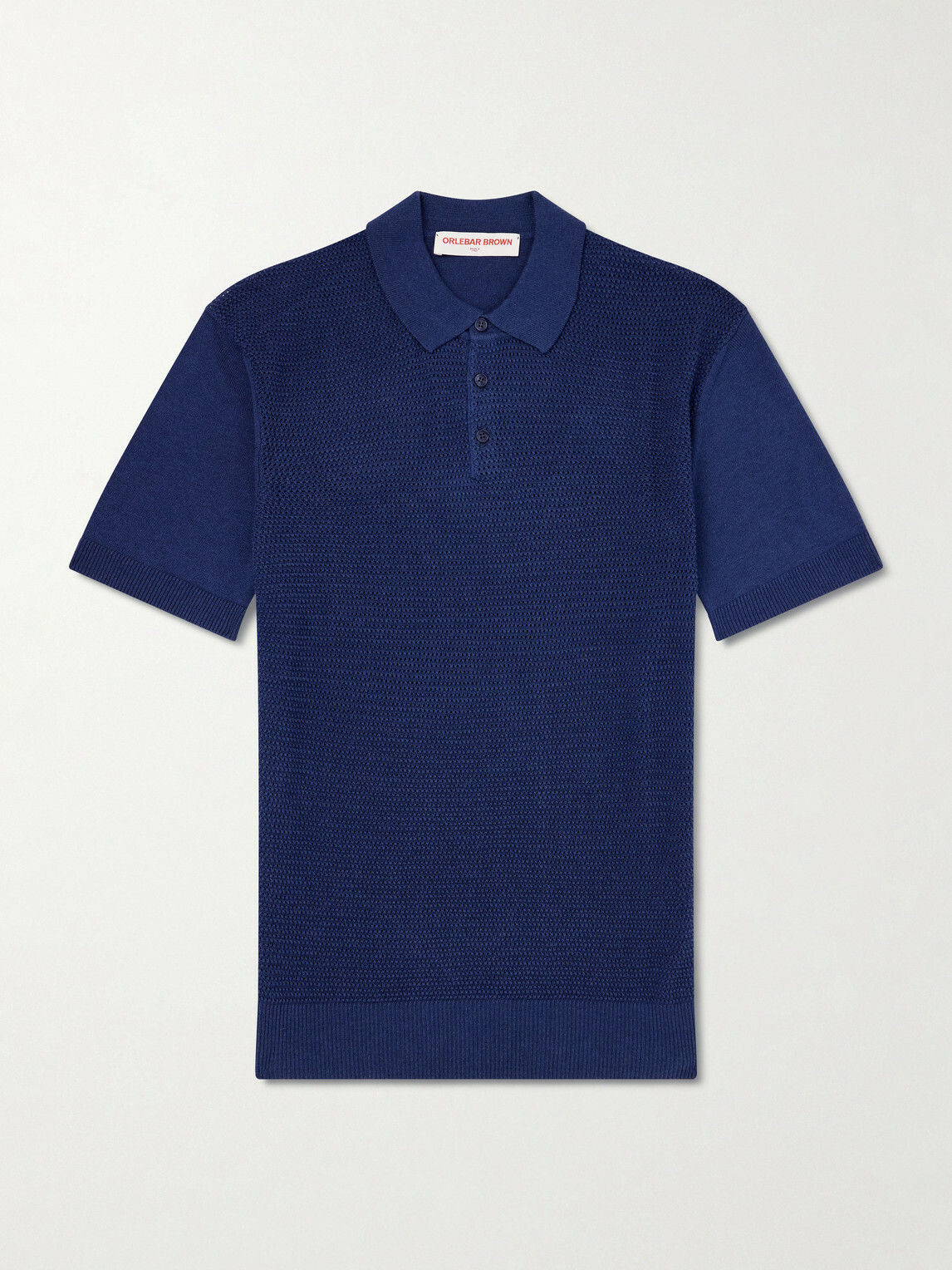 Orlebar Brown - Burnham Tie Stitch Linen-blend Polo Shirt - Blue