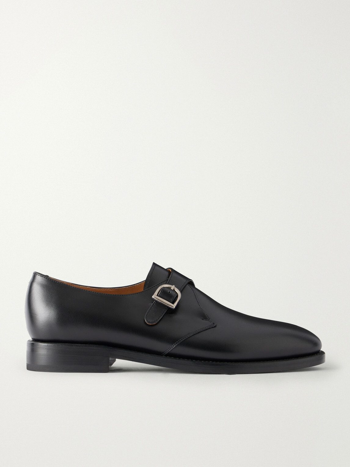 MORJAS - Leather Monk-Strap Shoes - Black