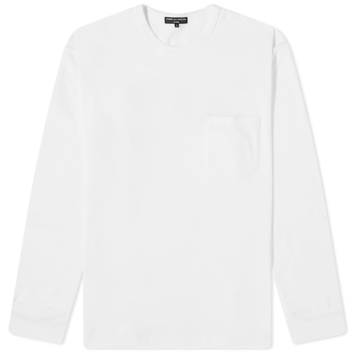 Photo: Comme Des Garcons Homme Long Sleeve Back Embroidered Tee