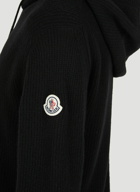 Logo Patch Hooded Sweater in Black