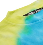 Palm Angels - Oversized Logo-Print Tie-Dyed Cotton-Jersey T-Shirt - Yellow